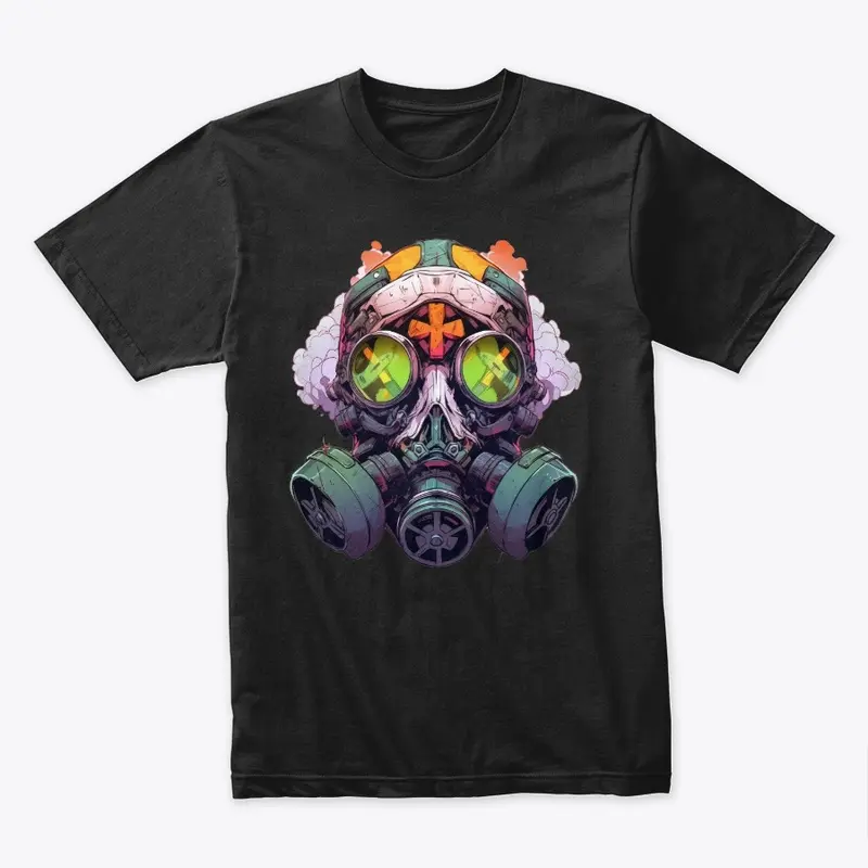 Cartoon Hooded Robot Head Tee